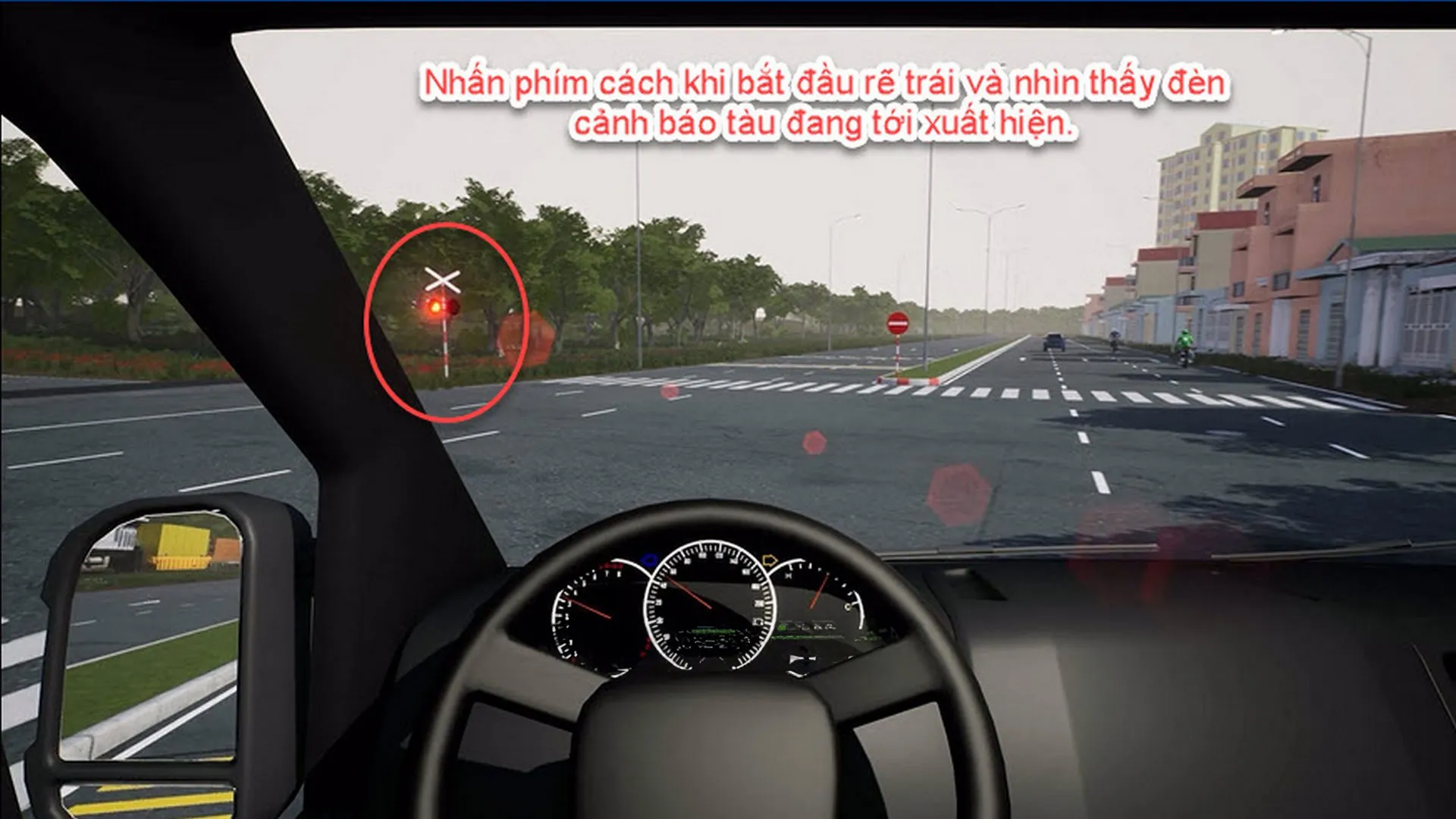 Xe ưu tiên hú còi tiếp cận