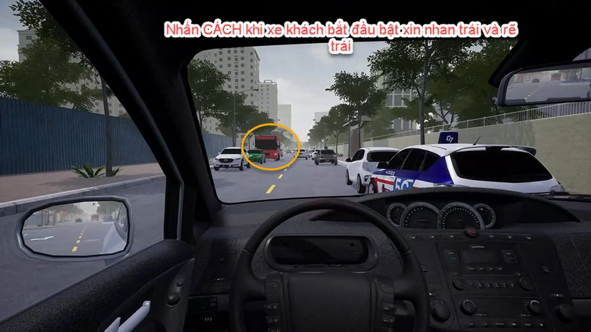 Xe tải phanh gấp vì chướng ngại