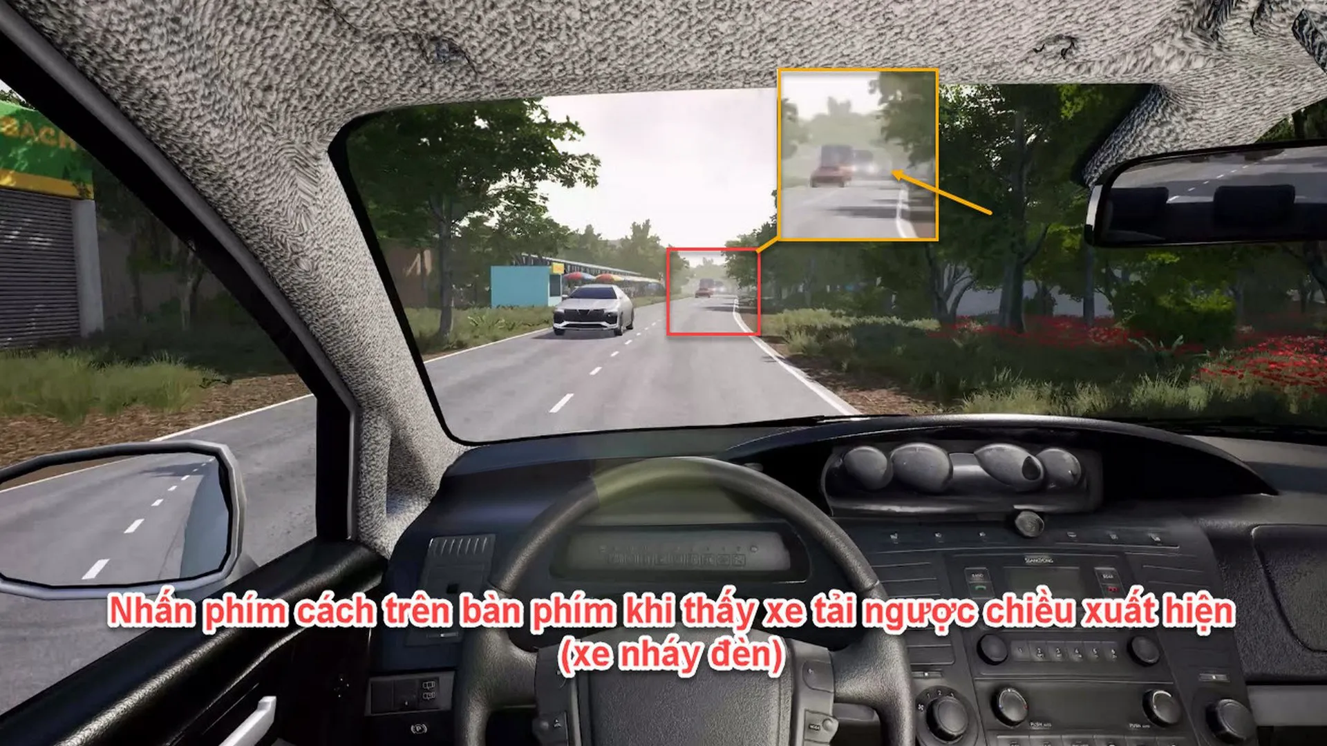 Đèn pha ngược chiều chói mắt